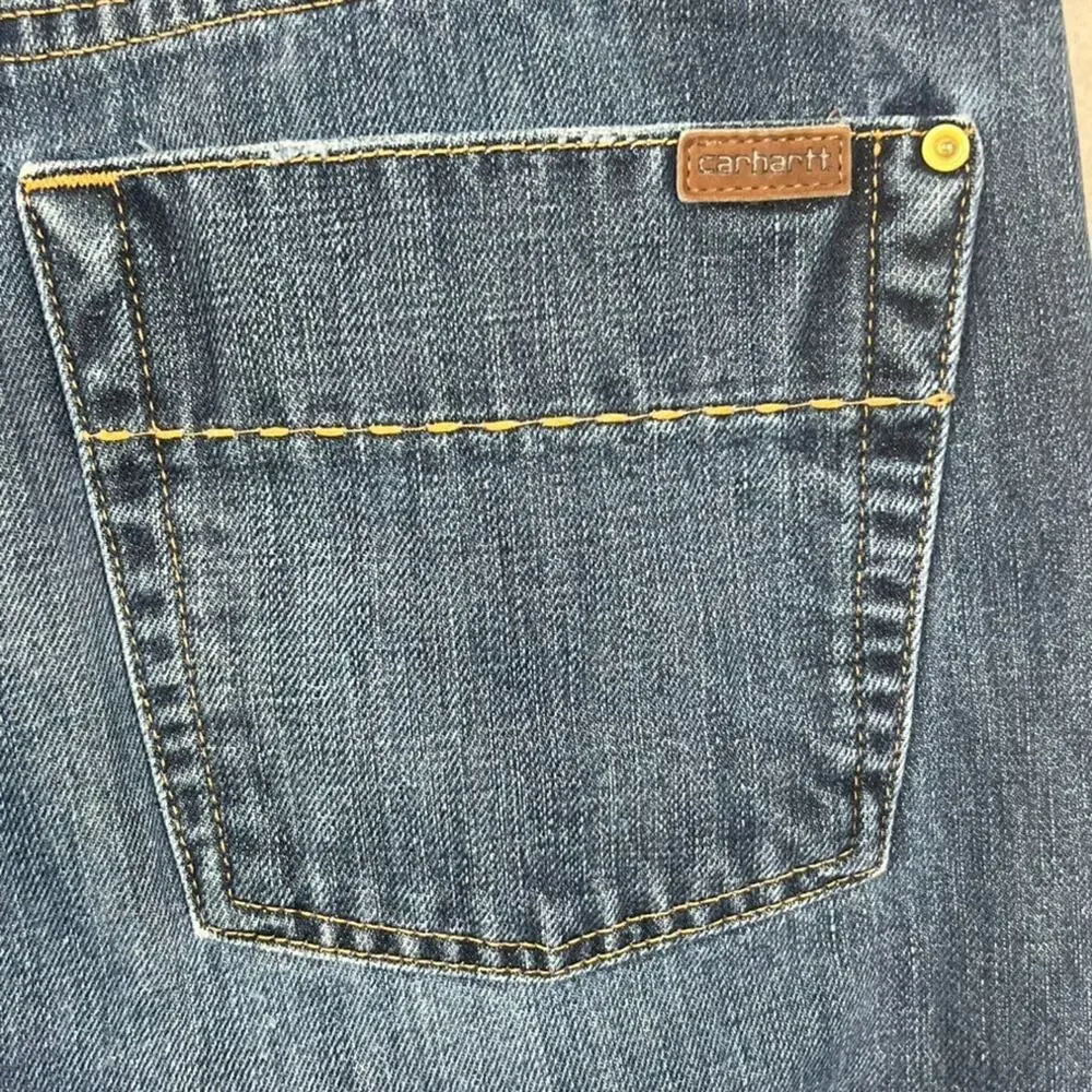Carhartt Jeans Men's 30x32 Dark Wash Relaxed Fit Bootcut Denim B310 DRT